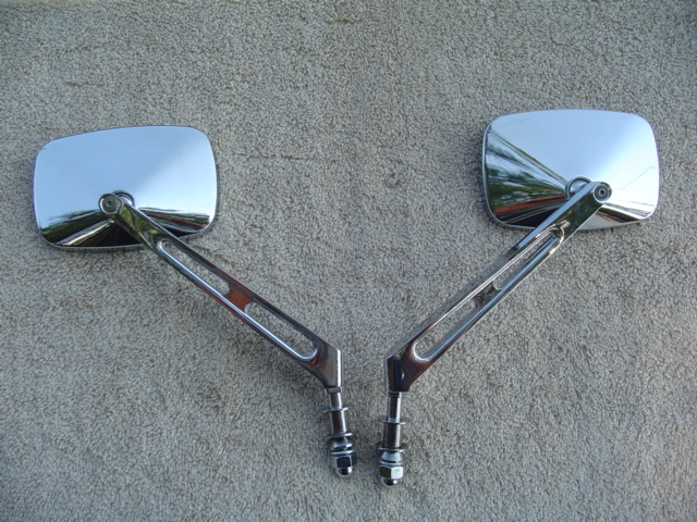 Rectangular mirror set back side