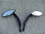 0211 - Billet Style Black Elliptical Mirror Set
