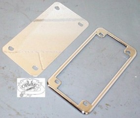 0010 - Chrome License Backing Plate and Frame