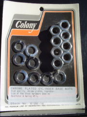 0114 - Plated Cylinder Base Nuts Iron XL's, 45's & K models